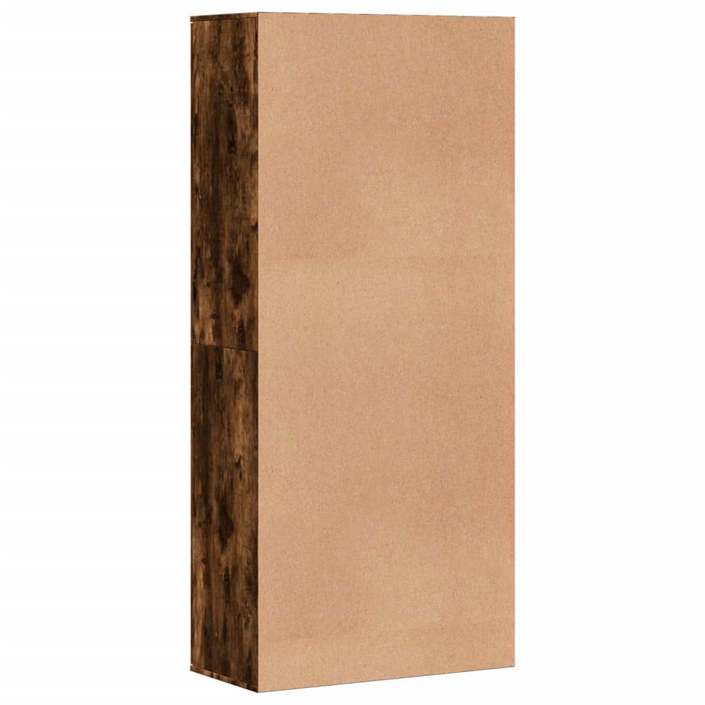 vidaXL Shoe Cabinet Smoked Oak 80x39x178 cm Engineered Wood 5