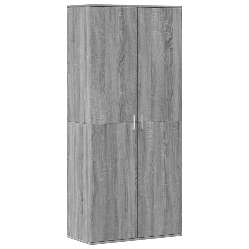 vidaXL Shoe Cabinet Grey Sonoma 80x39x178 cm Engineered Wood 2