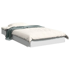vidaXL Bed Frame without Mattress White 90x190 cm Engineered Wood 2