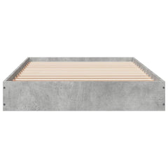 vidaXL Bed Frame without Mattress Concrete Grey 75x190 cm Small Single 4