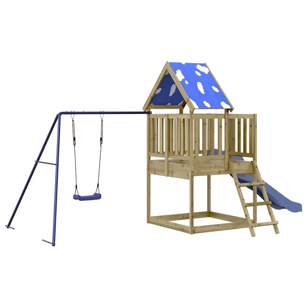 Outdoor Playset Solid Wood Pine Solid impregnated wood