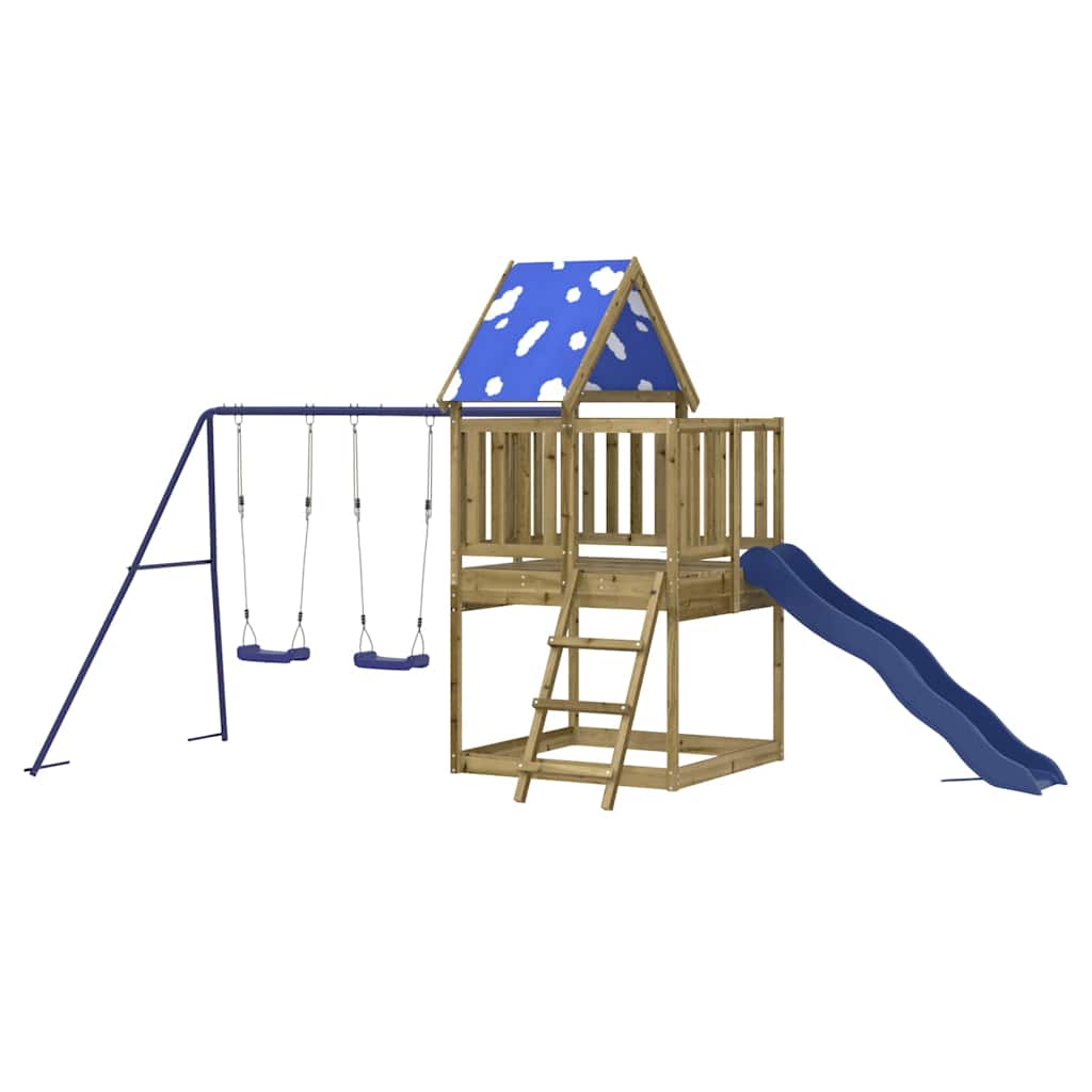 Outdoor Playset Solid Wood Pine Solid impregnated wood