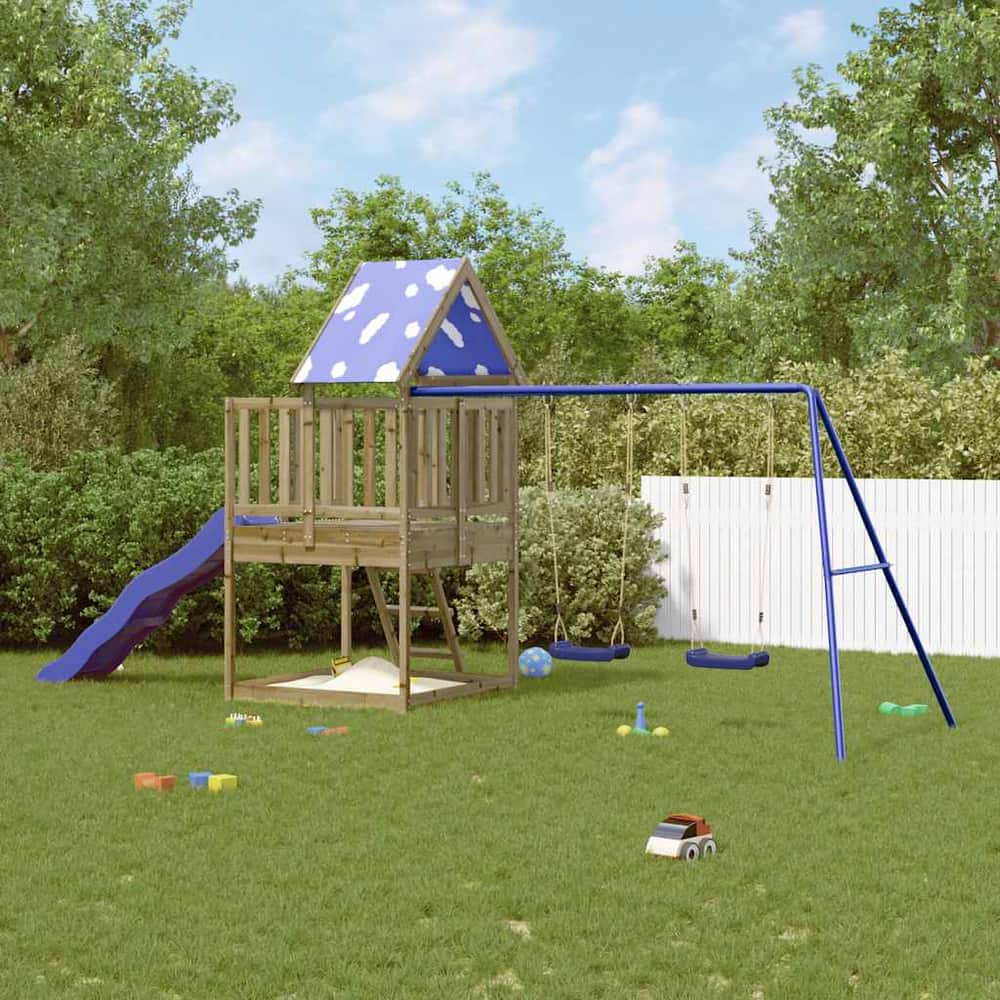Outdoor Playset Solid Wood Pine Solid impregnated wood