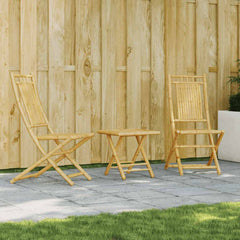 3 Piece Bistro Set Bamboo 46 x 66 x 99 cm Square