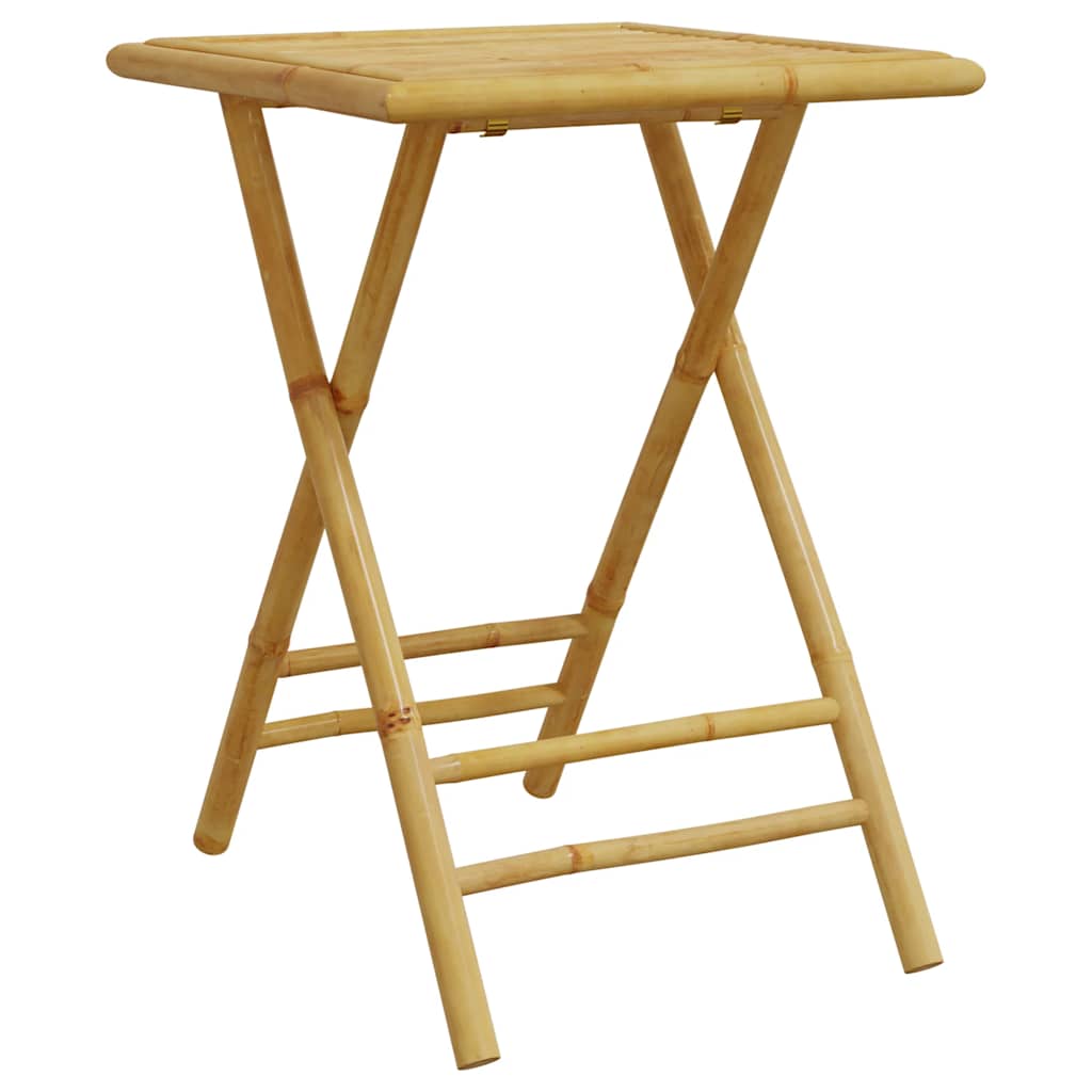 3 Piece Bistro Set Bamboo Square