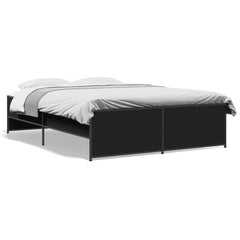 vidaXL Bed Frame without Mattress Black 120x200 cm 2