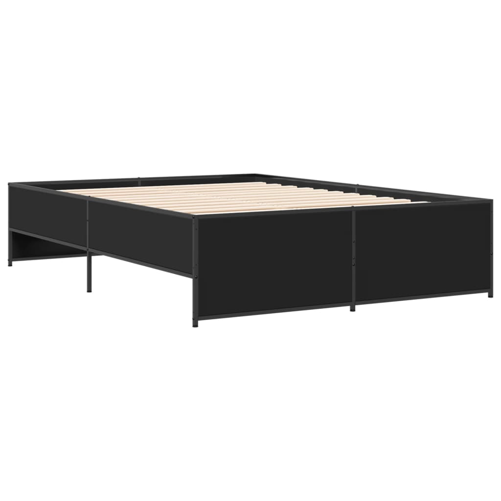 vidaXL Bed Frame without Mattress Black 120x200 cm 3
