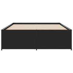 vidaXL Bed Frame without Mattress Black 120x200 cm 4