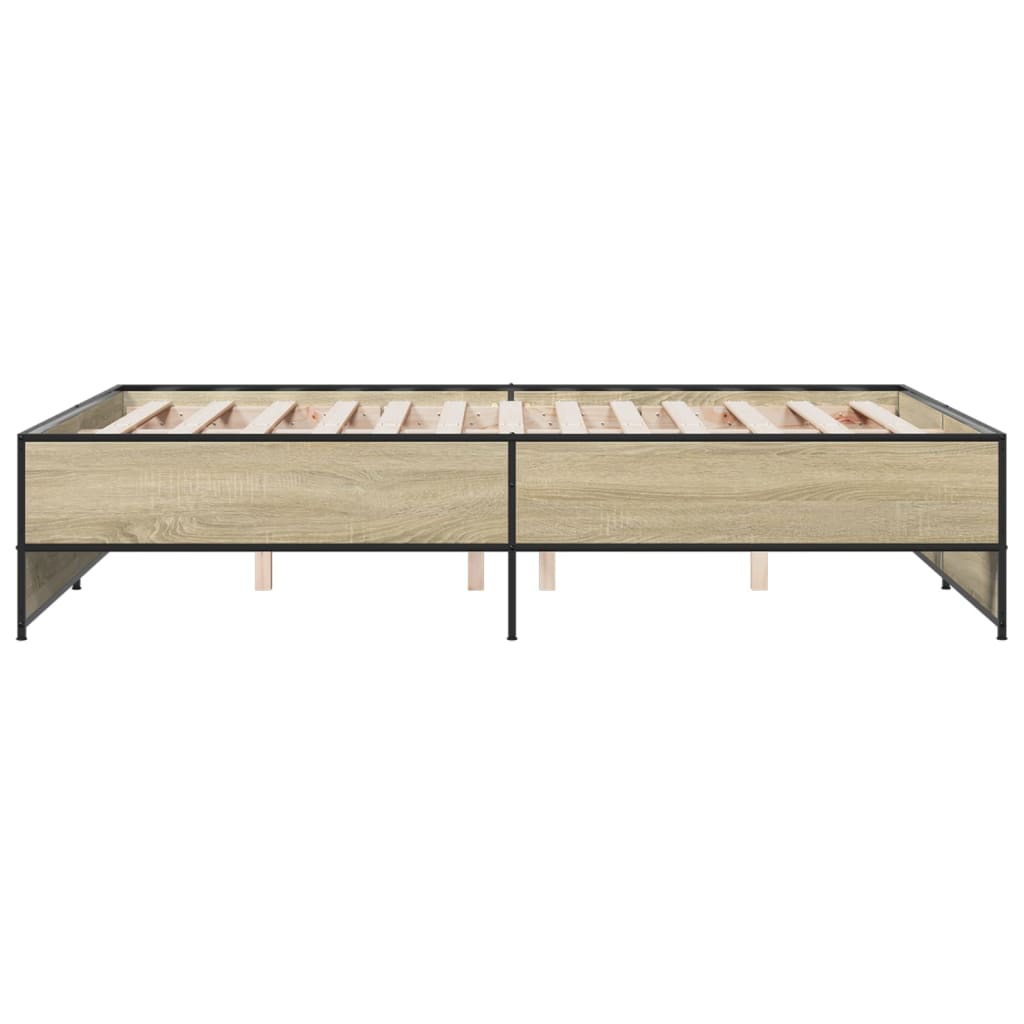 Bed Frame without Mattress Length 190 cm Sonoma Oak 135 cm