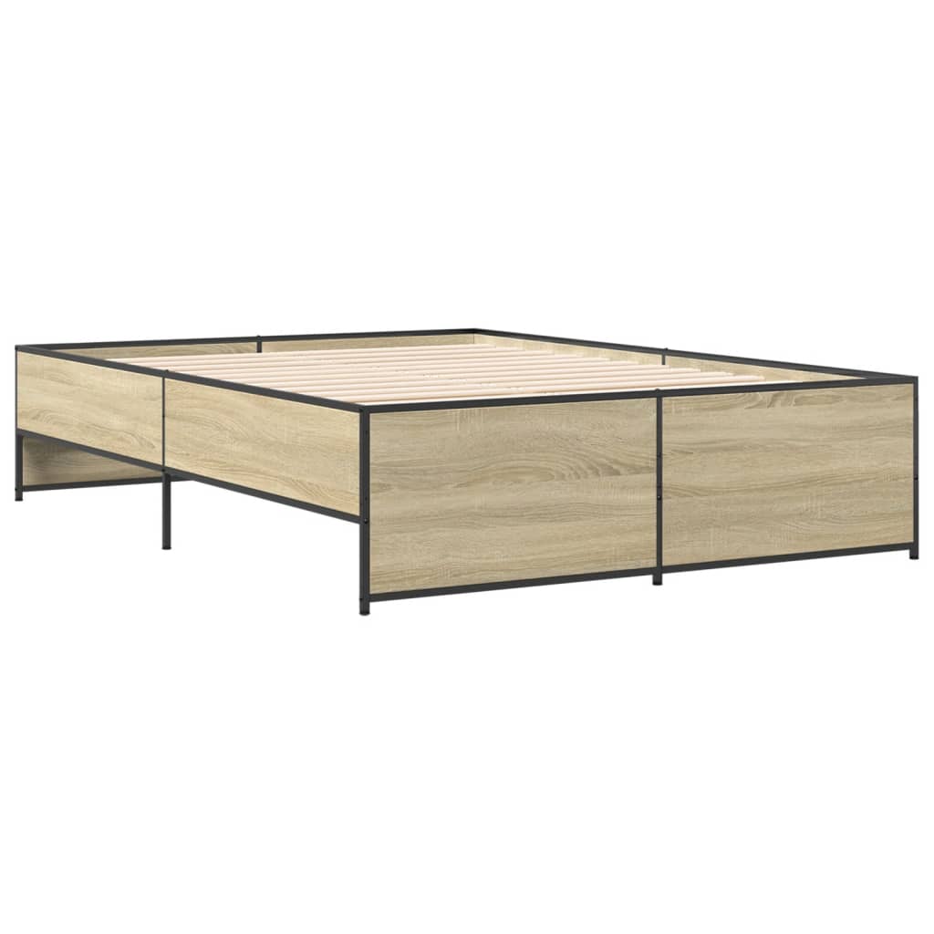 Bed Frame without Mattress Length 190 cm Sonoma Oak 135 cm