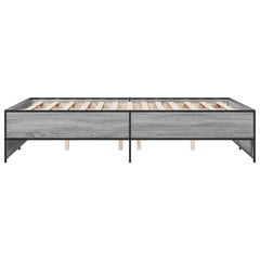 Bed Frame without Mattress Length 190 cm Grey Sonoma 135 cm