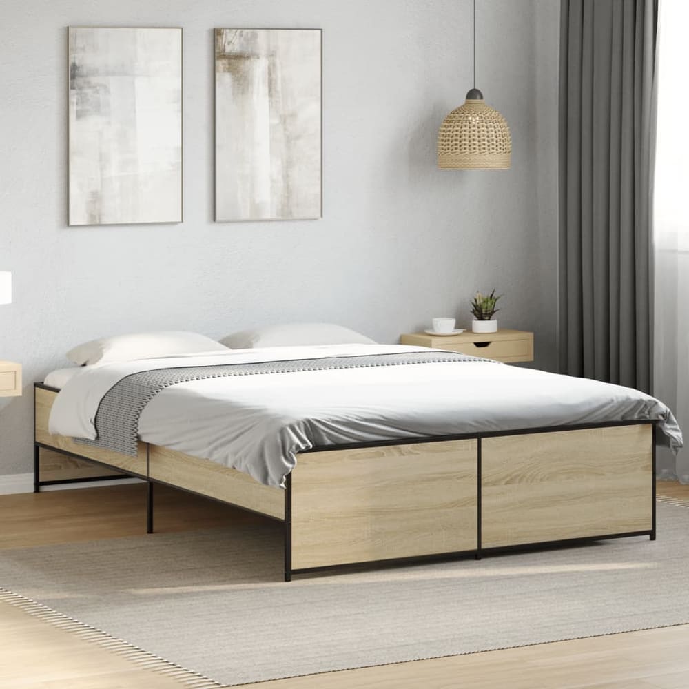 Bed Frame without Mattress Length Sonoma Oak