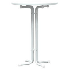 vidaXL Bar Table White Ø80x110 cm Engineered Wood and Steel 2