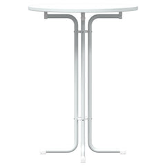 vidaXL Bar Table White Ø80x110 cm Engineered Wood and Steel 4