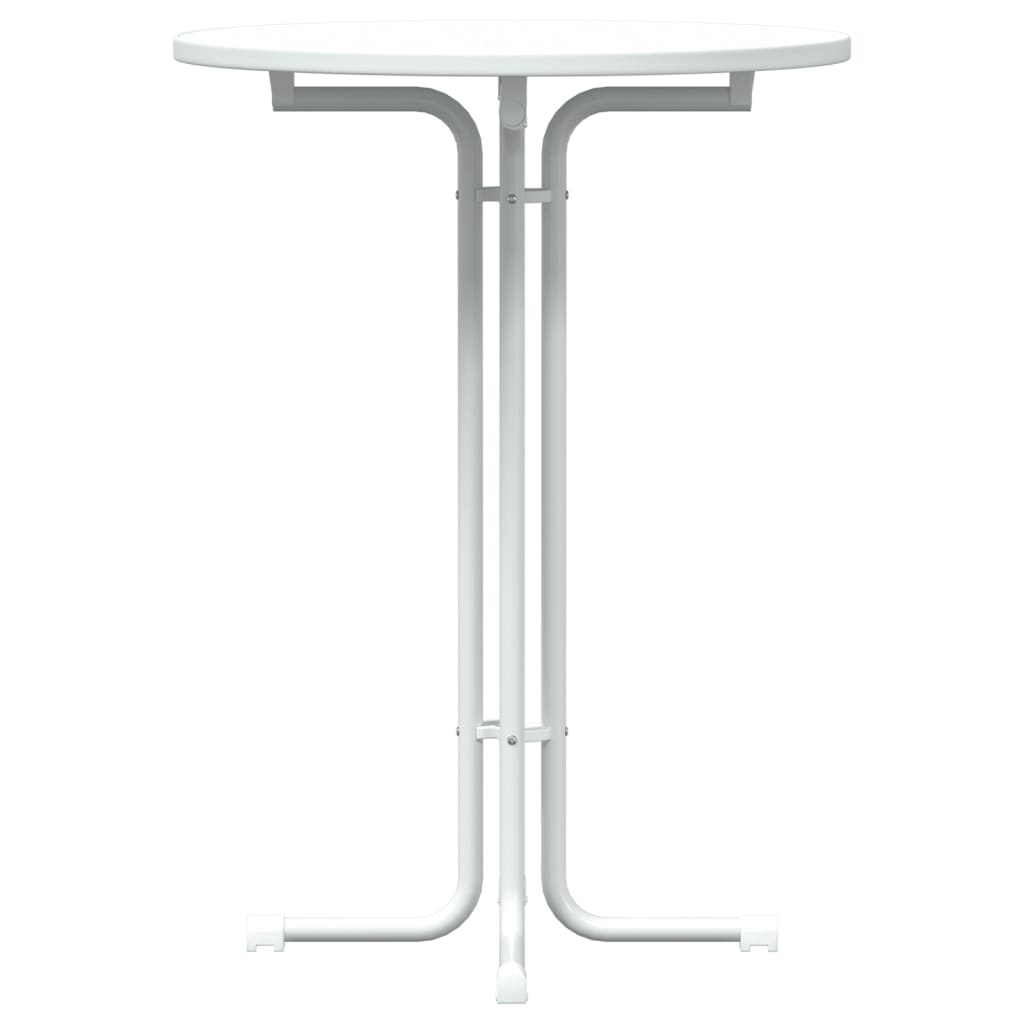 vidaXL Bar Table White Ø80x110 cm Engineered Wood and Steel 5
