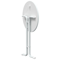 vidaXL Bar Table White Ø80x110 cm Engineered Wood and Steel 6