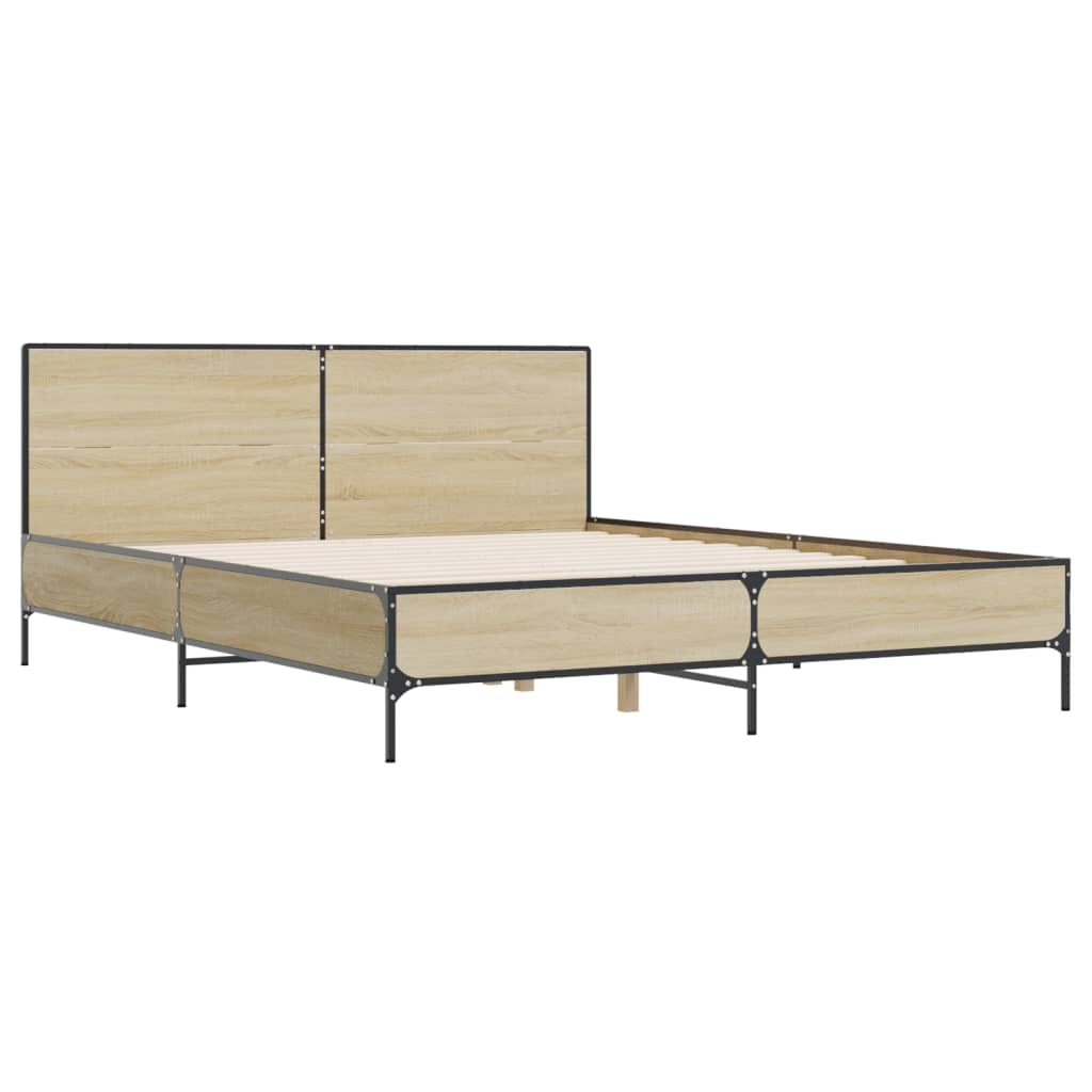 vidaXL Bed Frame without Mattress Sonoma Oak 120x200 cm 3