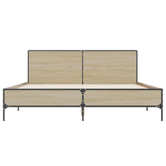 vidaXL Bed Frame without Mattress Sonoma Oak 120x200 cm 4