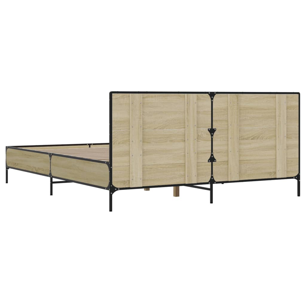 vidaXL Bed Frame without Mattress Sonoma Oak 120x200 cm 6
