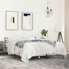 Bed Frame without Mattress Length 200 cm Grey Sonoma 120 cm