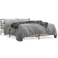 vidaXL Bed Frame without Mattress Sonoma Oak 150x200 cm King Size 2