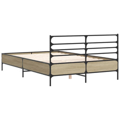 vidaXL Bed Frame without Mattress Sonoma Oak 120x190 cm Small Double 6