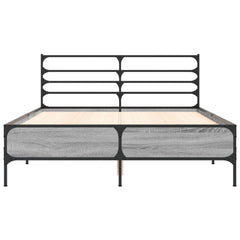 vidaXL Bed Frame without Mattress Grey Sonoma 120x190 cm Small Double 4