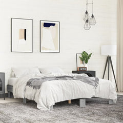 Bed Frame without Mattress 150x200 cm Grey sonoma