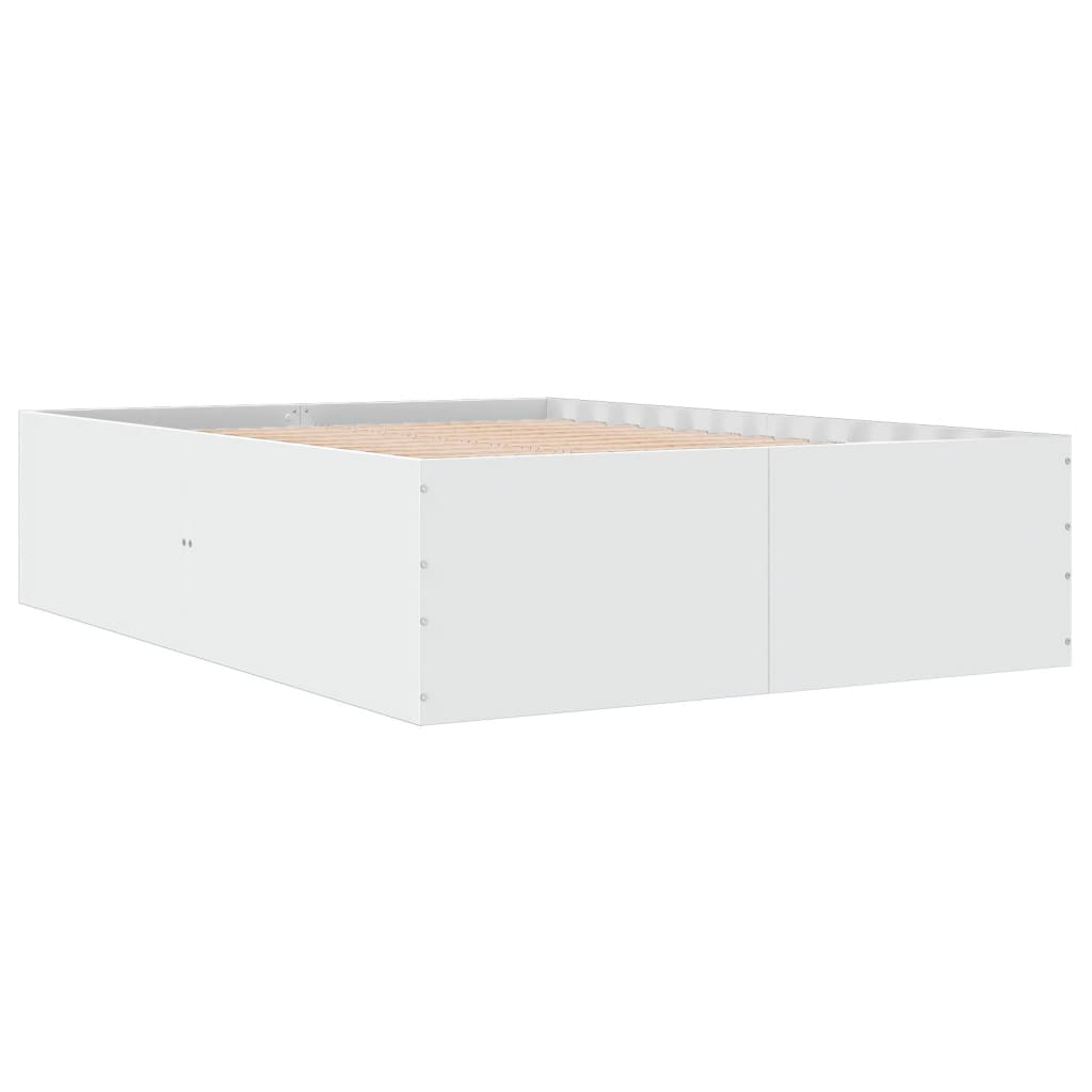 Bed Frame without Mattress 140x200 cm Height 45 cm White