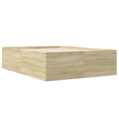 Bed Frame without Mattress 135x190 cm Height 45 cm Sonoma oak