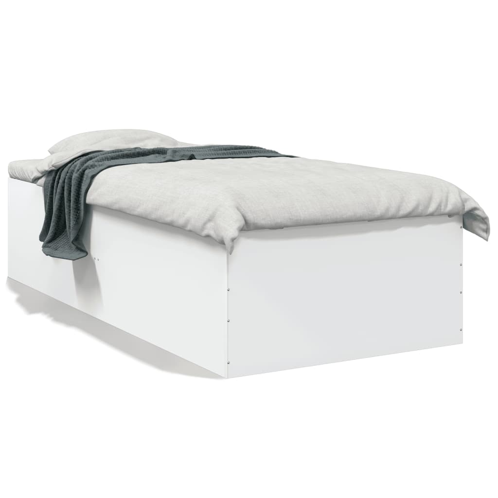 Bed Frame without Mattress 90x200 cm Height 45 cm White