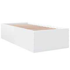 Bed Frame without Mattress 90x200 cm Height 45 cm White