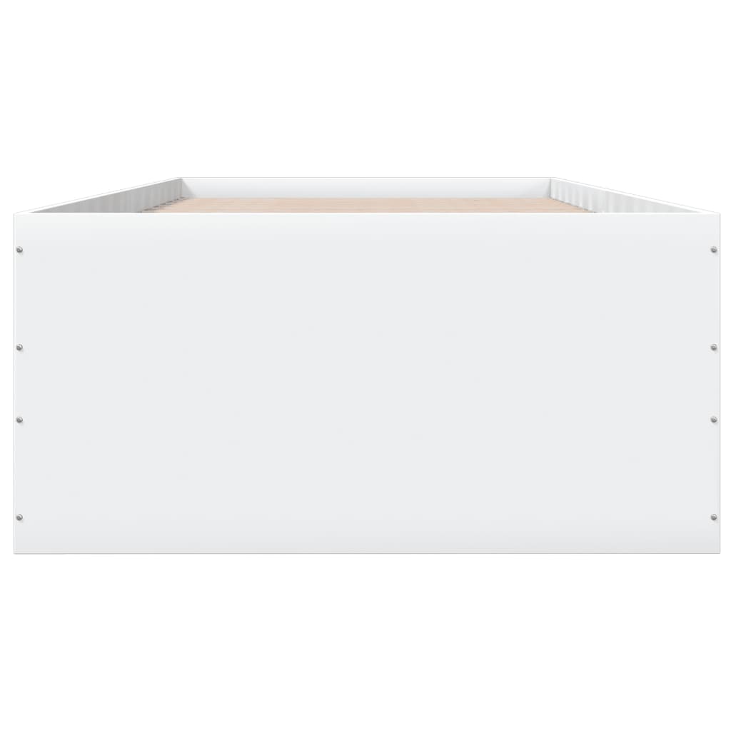 Bed Frame without Mattress 90x200 cm Height 45 cm White