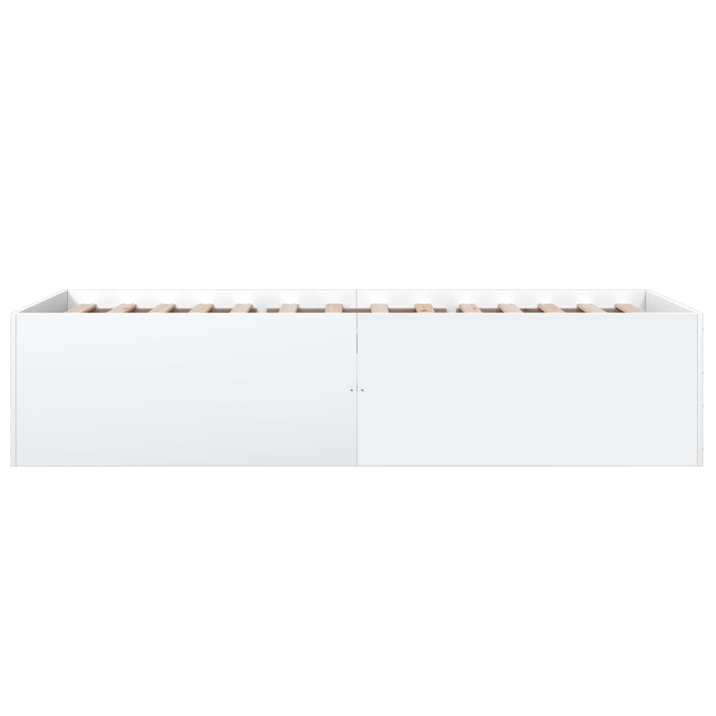 Bed Frame without Mattress 90x200 cm Height 45 cm White