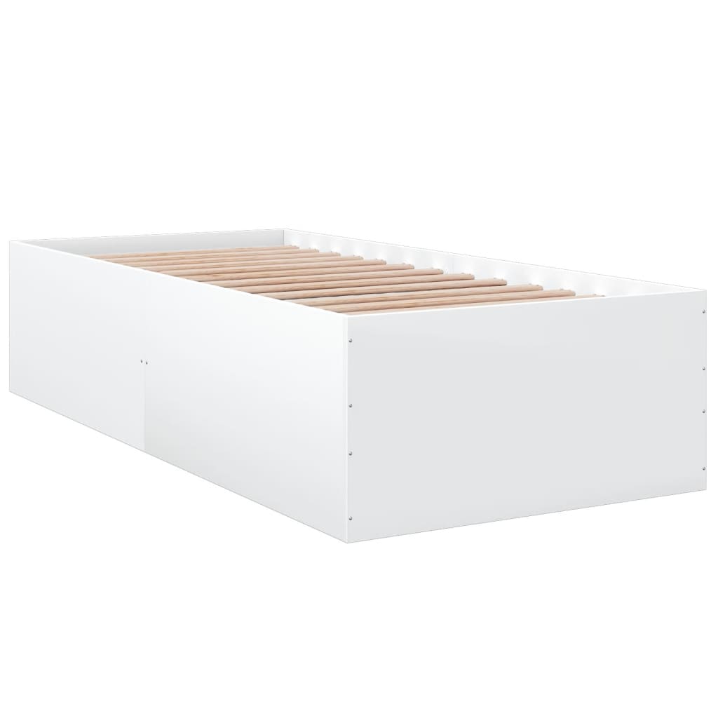 Bed Frame without Mattress 90x200 cm Height 45 cm White