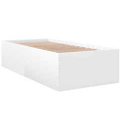 Bed Frame without Mattress 90x200 cm Height 45 cm White