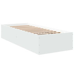 vidaXL Bed Frame without Mattress White 100x200 cm 3
