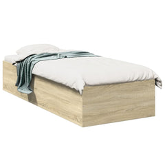 Bed Frame without Mattress 100x200 cm Length 200 cm Height 35 cm Width 100 cm Sonoma oak