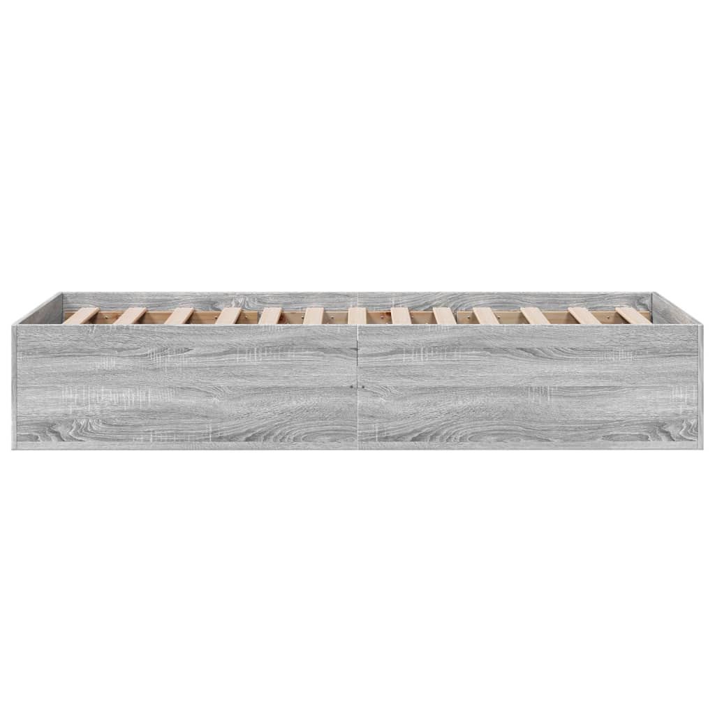 vidaXL Bed Frame without Mattress Grey Sonoma 90x190 cm Single 5