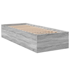 vidaXL Bed Frame without Mattress Grey Sonoma 90x190 cm Single 6