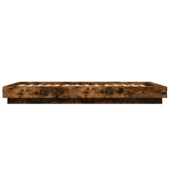 vidaXL Bed Frame with LED Lights without Mattress Smoked Oak 75x190cm 6