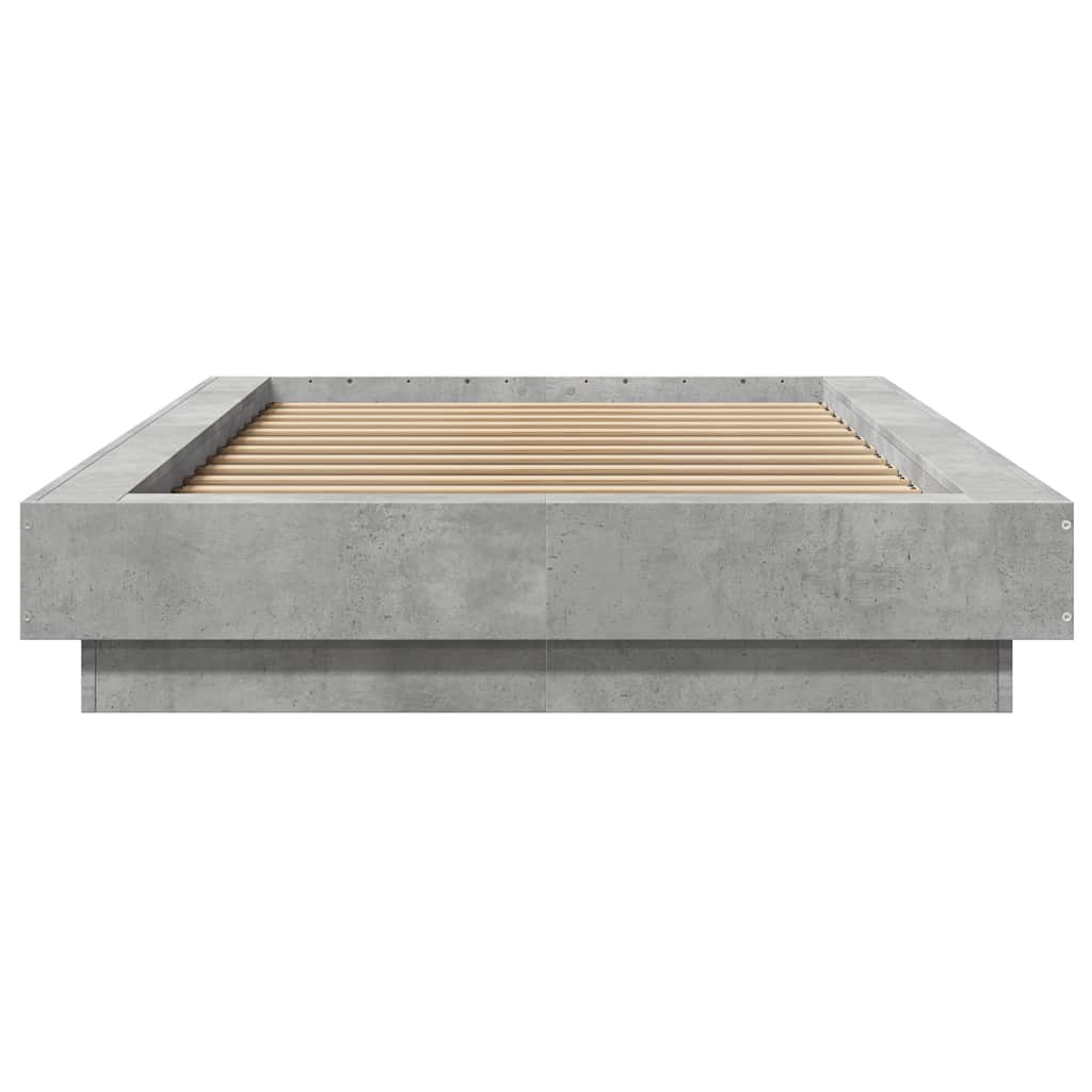 Bed Frame without Mattress Length 200 cm Concrete Grey 100 cm