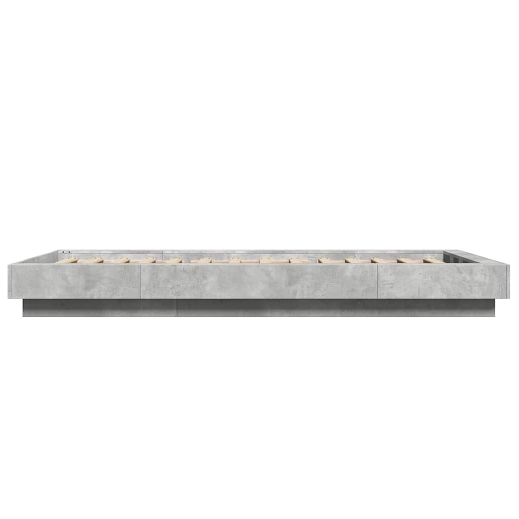 Bed Frame without Mattress Length 200 cm Concrete Grey 100 cm