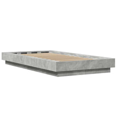 Bed Frame without Mattress Length 200 cm Concrete Grey 100 cm