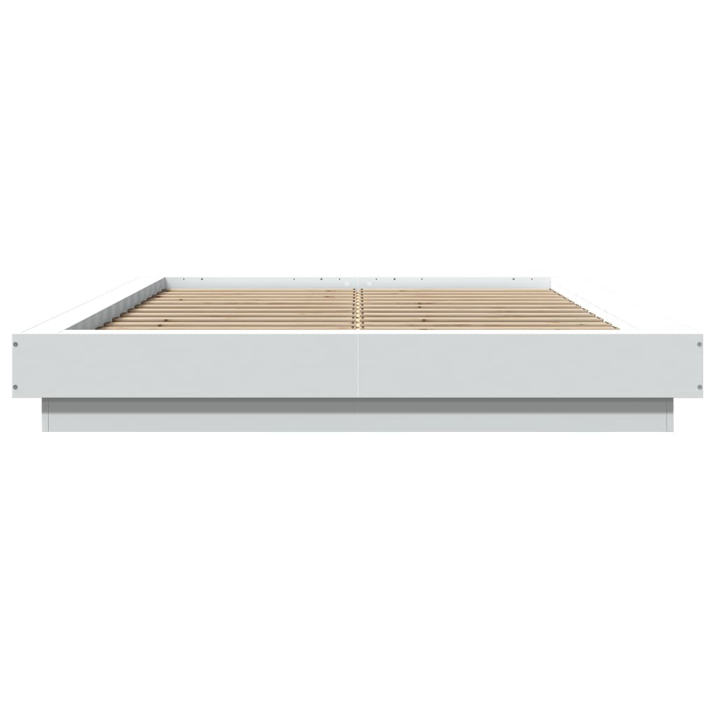 Bed Frame without Mattress 140x190 cm White