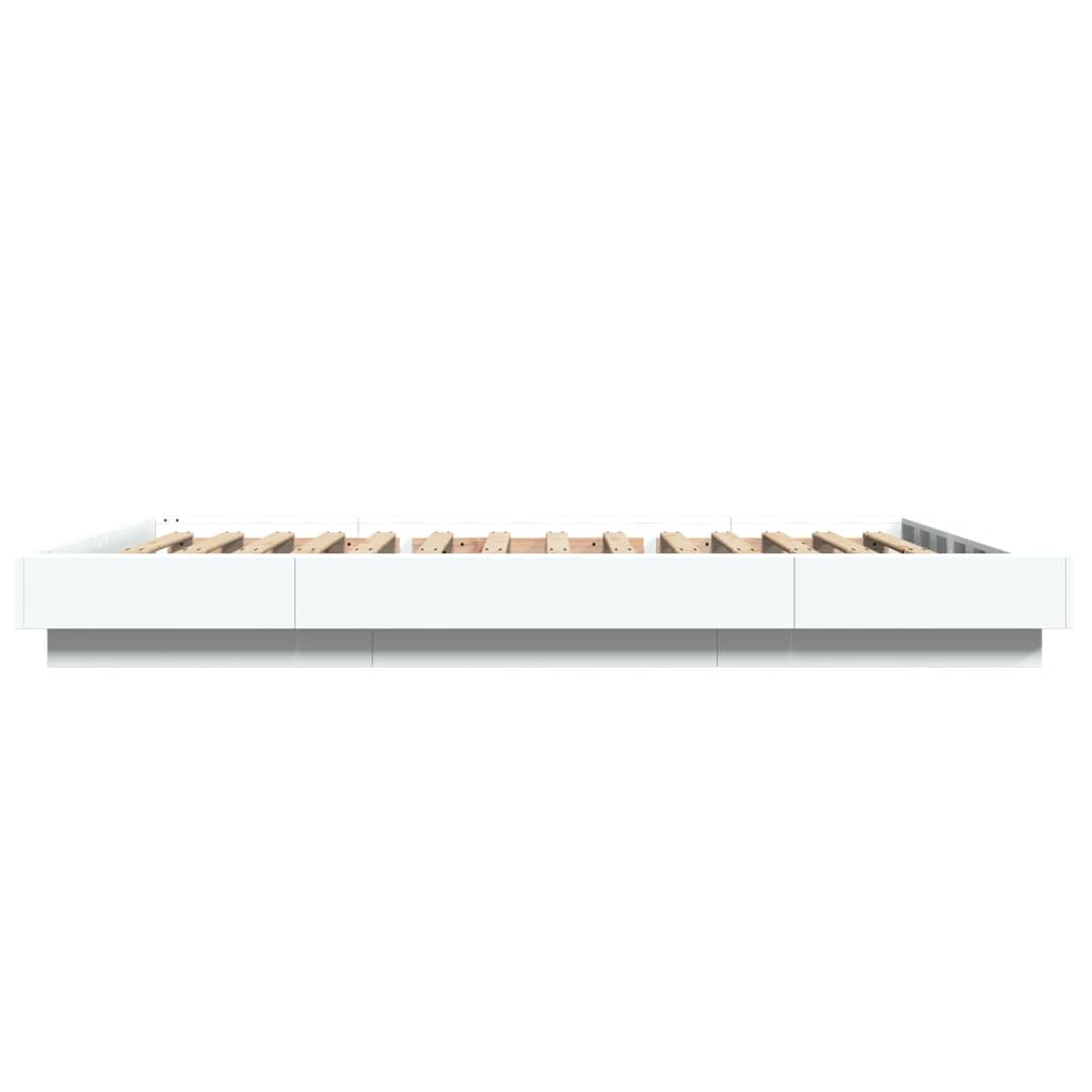 Bed Frame without Mattress 140x190 cm White