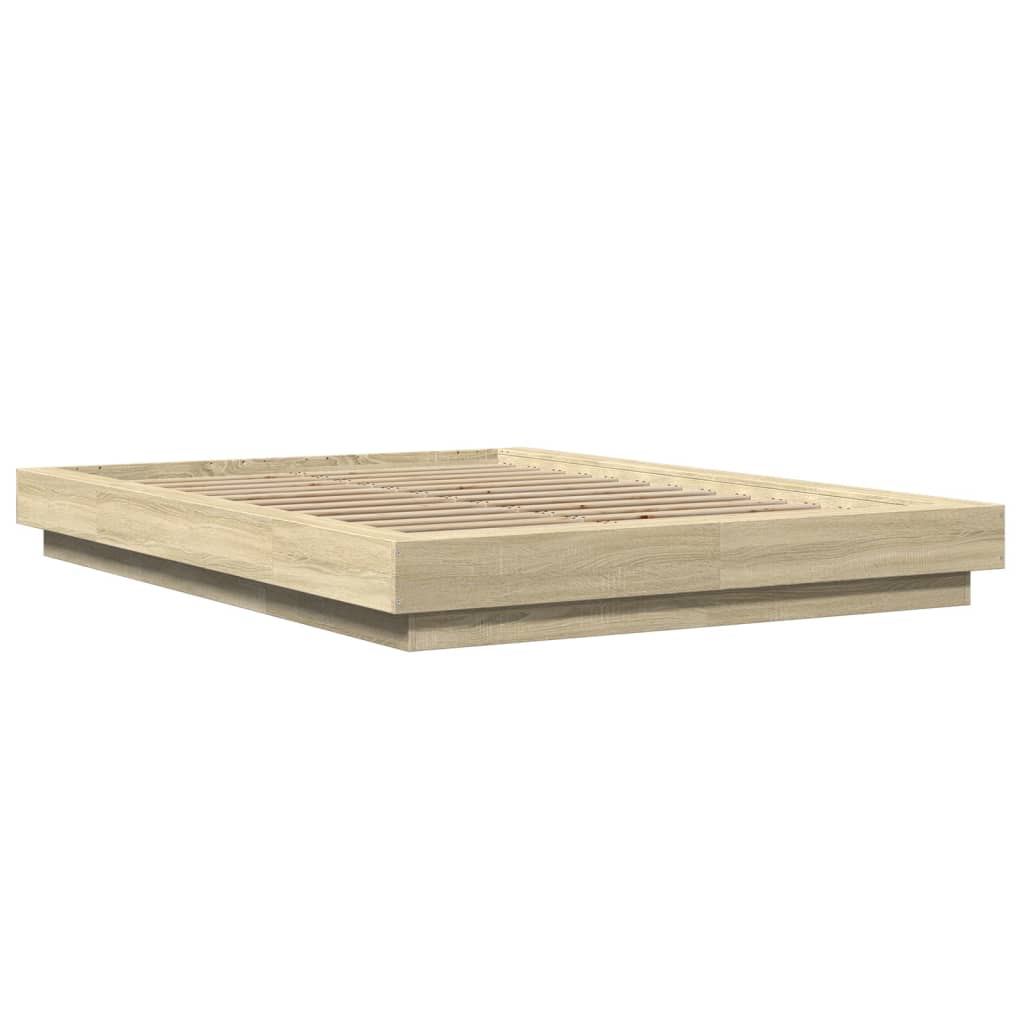 Bed Frame without Mattress 135x190 cm Sonoma oak