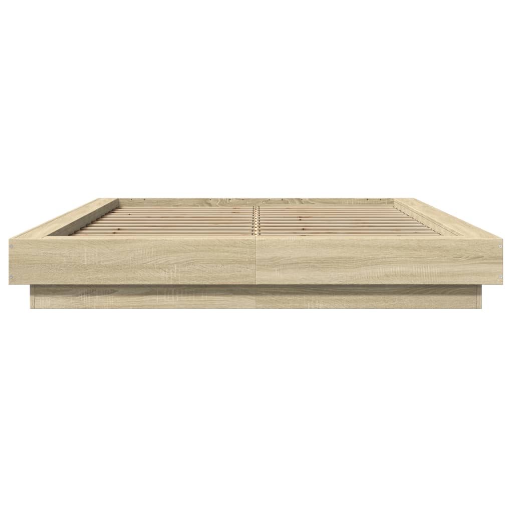Bed Frame without Mattress 135x190 cm Sonoma oak