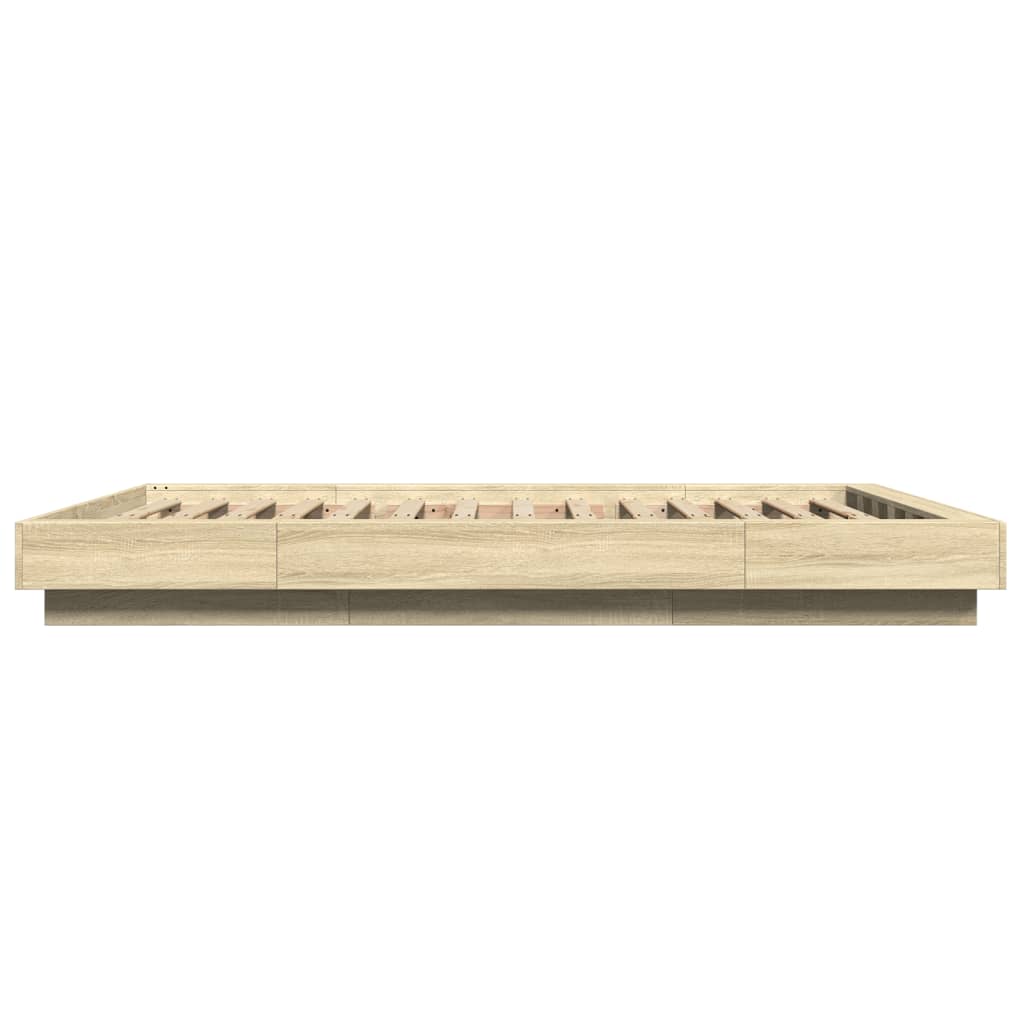 Bed Frame without Mattress 135x190 cm Sonoma oak