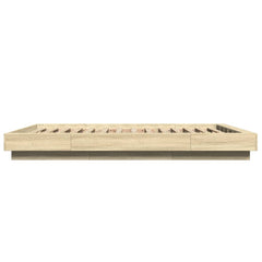 Bed Frame without Mattress 135x190 cm Sonoma oak